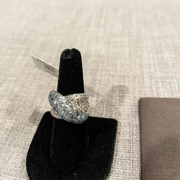 NWT John Hardy Classic Chain Overlap Ring $1295